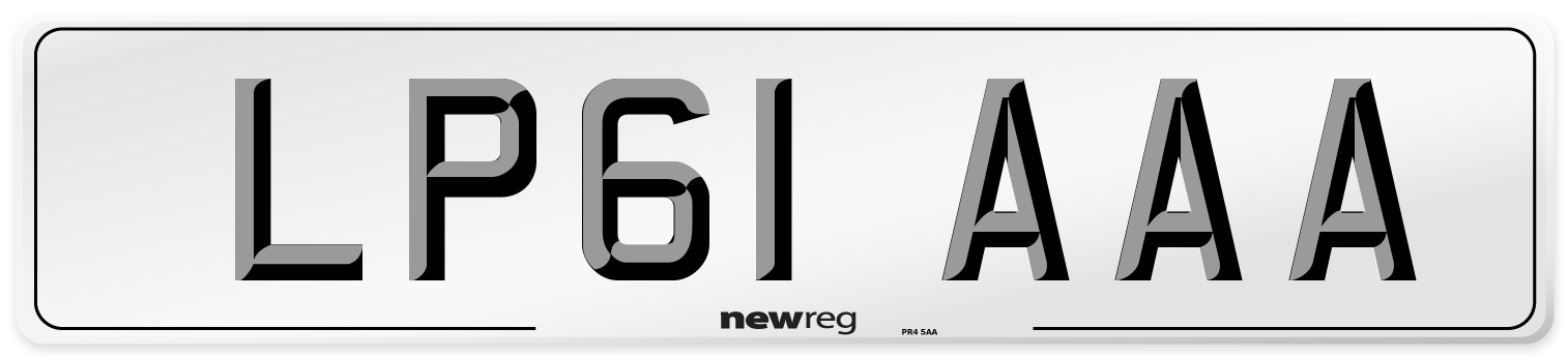 LP61 AAA Number Plate from New Reg